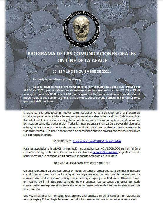 Comunicaciones Orales Online — 2021
