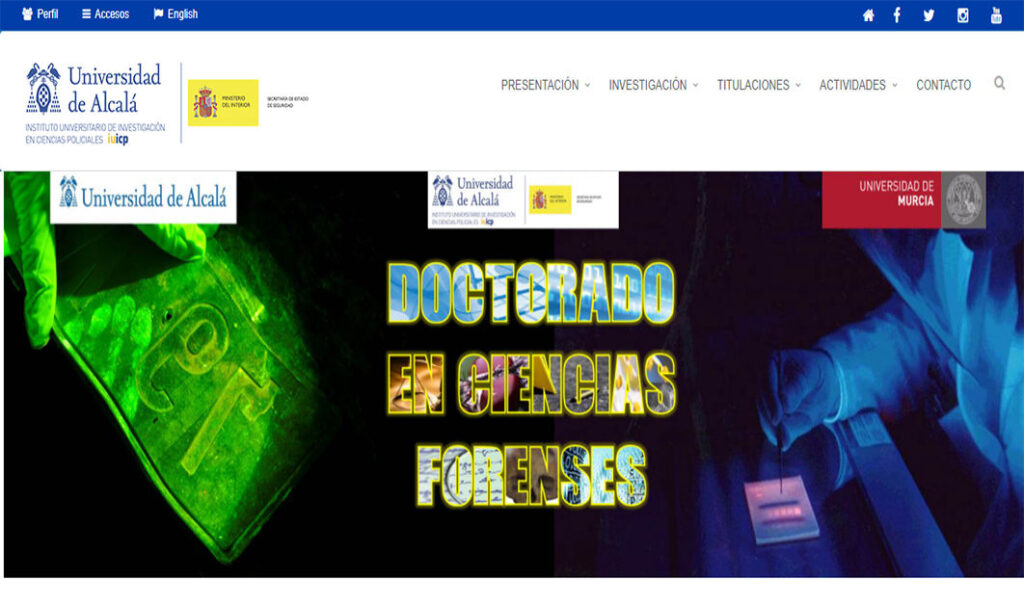 Instituto Universitario de Investigación en Ciencias Policiales -IUICP. Universidad de Alcalá.
